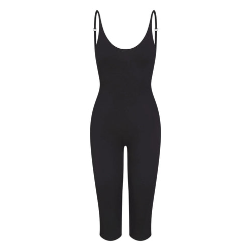 SMOOTH LAYERS CAPRI CATSUIT | OBSIDIAN