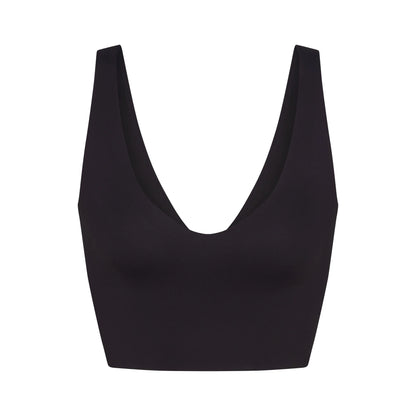 NikeSKIMS MATTE V-NECK BRA TOP | OBSIDIAN