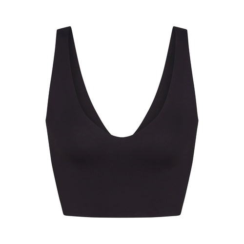 NikeSKIMS MATTE V-NECK BRA TOP | OBSIDIAN