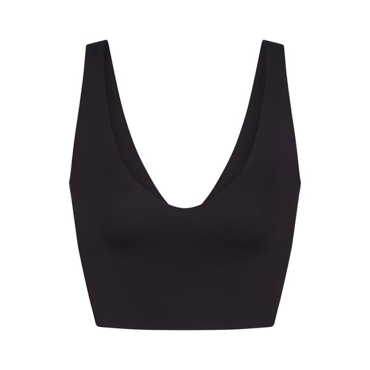 NikeSKIMS MATTE V-NECK BRA TOP | OBSIDIAN
