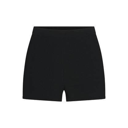 REFINED KNIT HIGH-WAISTED SHORT | OBSIDIAN