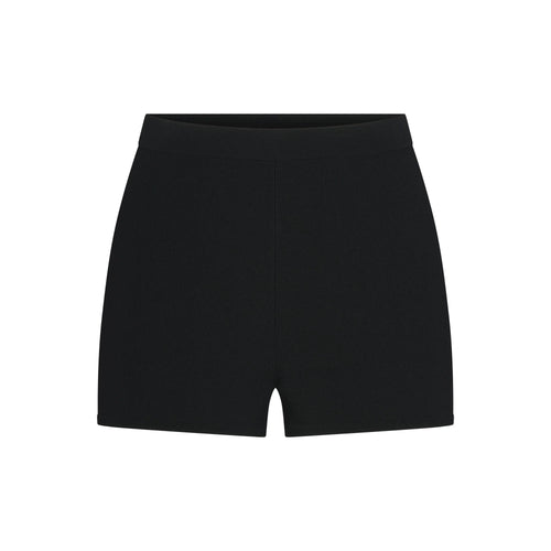 REFINED KNIT HIGH-WAISTED SHORT | OBSIDIAN