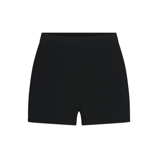 REFINED KNIT HIGH-WAISTED SHORT | OBSIDIAN