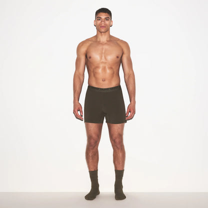 SKIMS STRETCH MENS KNIT BOXER | LODEN