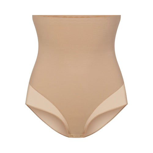 POWER MESH SHAPEWEAR CORE SCULPT HIGH-WAISTED BRIEF | CLAY