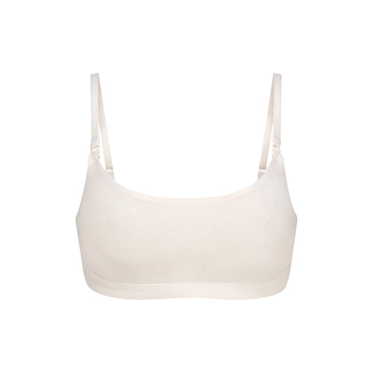 COTTON JERSEY MATERNITY NURSING SCOOP BRALETTE | MARBLE