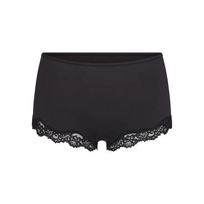 FITS EVERYBODY LACE BOY SHORT | ONYX