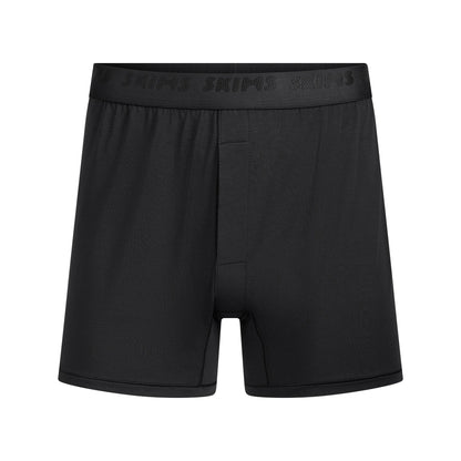SKIMS STRETCH MENS KNIT BOXER | OBSIDIAN