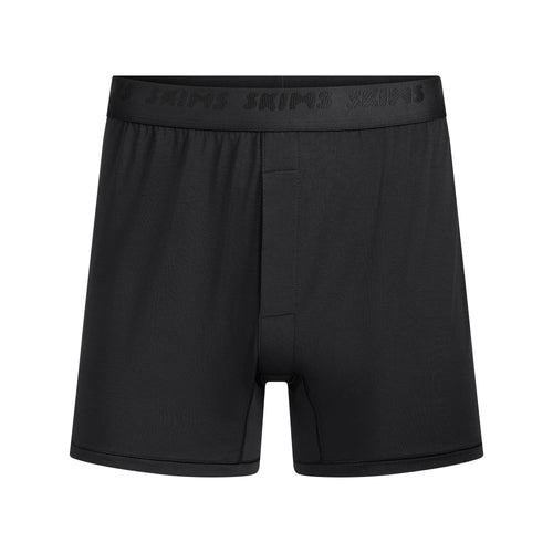 SKIMS STRETCH MENS KNIT BOXER | OBSIDIAN