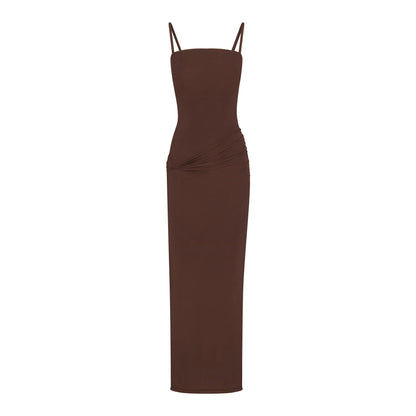VETTESE X SKIMS SHEER MODAL LONG DRESS  | COCOA