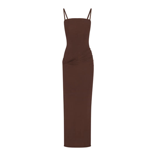 VETTESE X SKIMS SHEER MODAL LONG DRESS  | COCOA