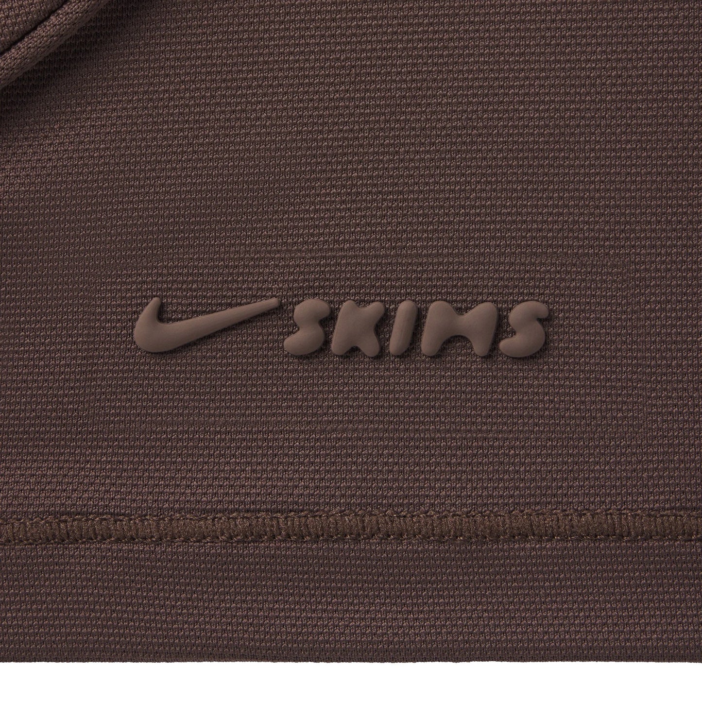 NikeSKIMS AIRY LONG SLEEVE CREW NECK TOP | DARK SEPIA