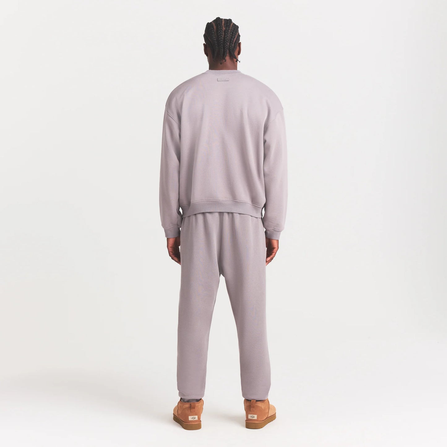 FLEECE LOUNGE MENS RELAXED HIGH CREWNECK | SHADOW