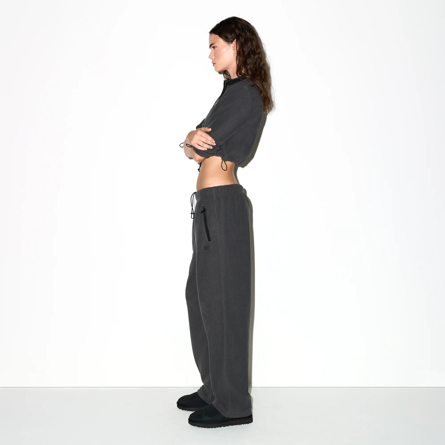 OUTDOOR FLEECE STRAIGHT LEG PANT | ASH