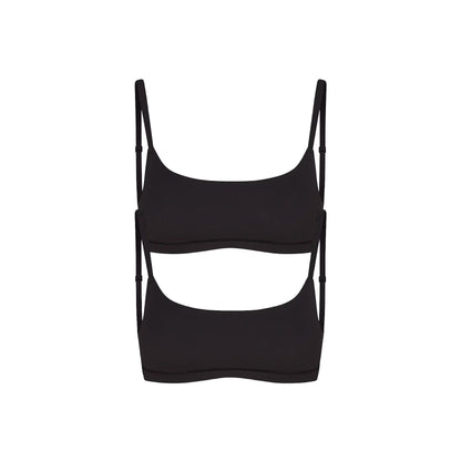 FITS EVERYBODY SCOOP BRALETTE 2-PACK | ONYX