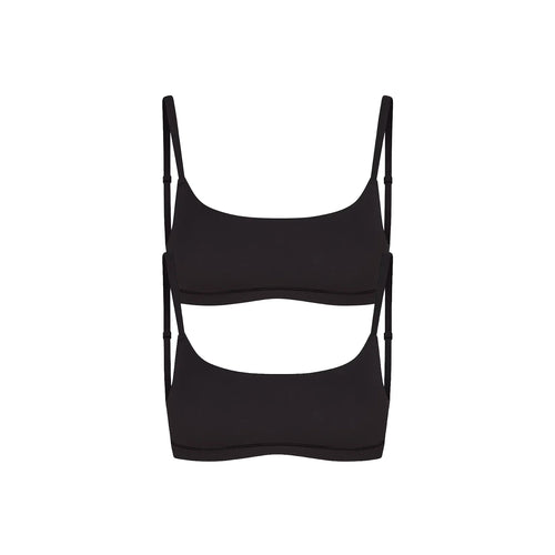 FITS EVERYBODY SCOOP BRALETTE 2-PACK | ONYX