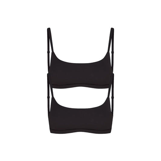 FITS EVERYBODY SCOOP BRALETTE 2-PACK | ONYX