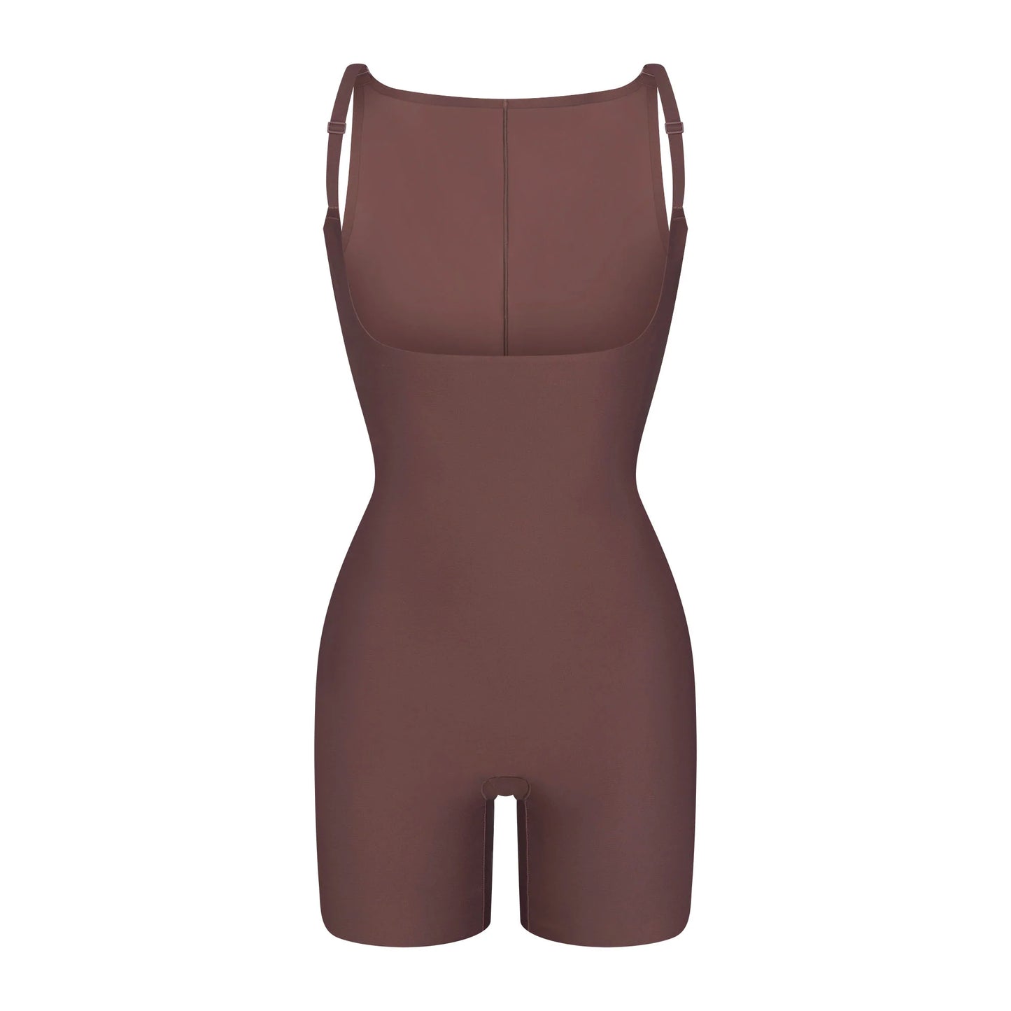 SKIMS BODY CORE SCULPT BACK SMOOTHING OPEN BUST MID THIGH BODYSUIT | COCOA