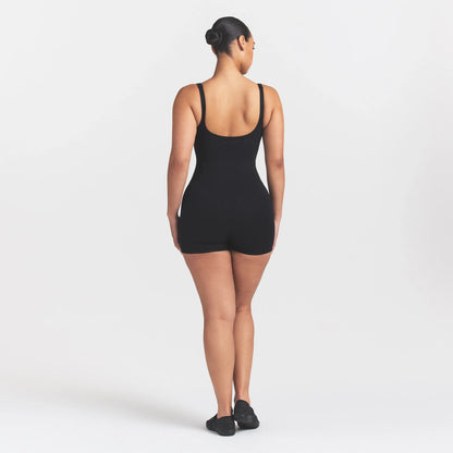 NikeSKIMS MATTE CORSET 2" ONE PIECE | OBSIDIAN