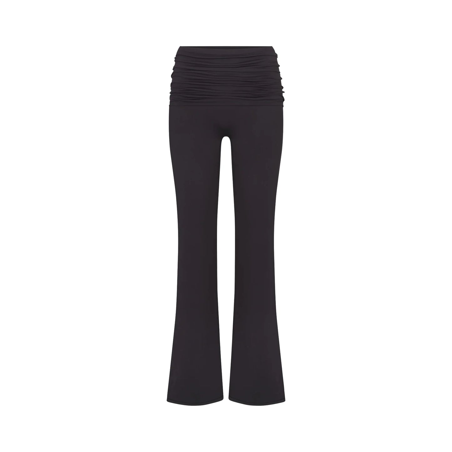 NikeSKIMS MATTE FOLDOVER SLIM FLARE LEGGING | OBSIDIAN