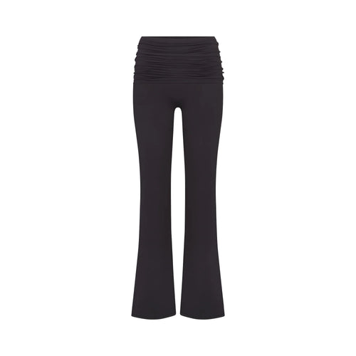 NikeSKIMS MATTE FOLDOVER SLIM FLARE LEGGING | OBSIDIAN
