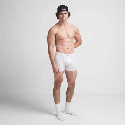 SKIMS COTTON MENS 3" BOXER BRIEF | CHALK