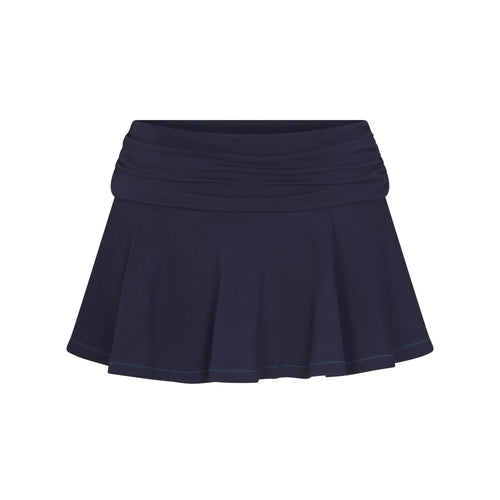 COTTON JERSEY FOLDOVER MINI SKORT | NAVY