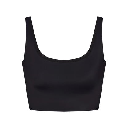 NikeSKIMS SHINE SCOOP NECK BRA TOP | OBSIDIAN