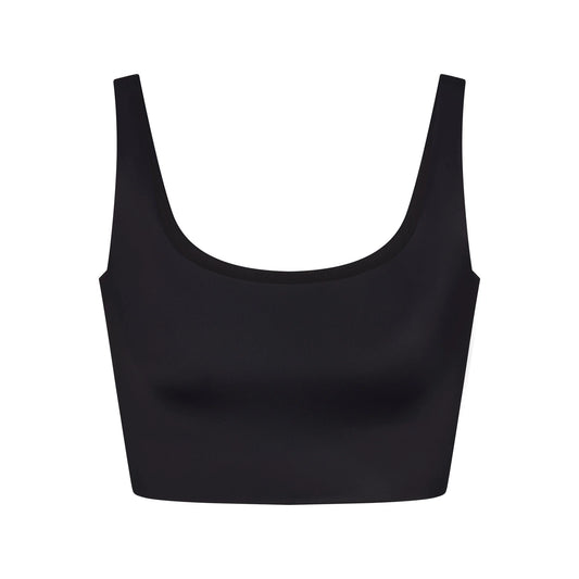 NikeSKIMS SHINE SCOOP NECK BRA TOP | OBSIDIAN