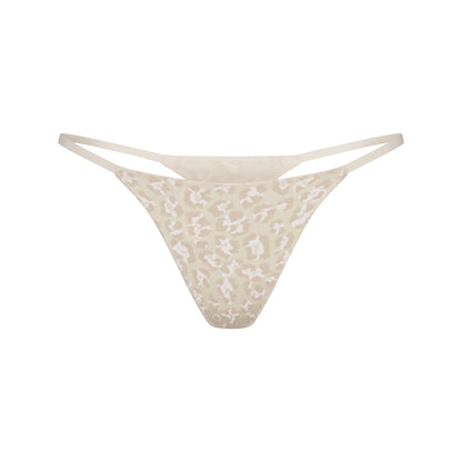 LIGHTWEIGHT COTTON STRING THONG | DELTA LEOPARD