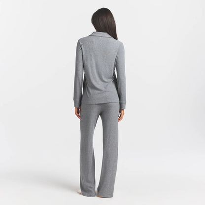 SOFT LOUNGE SLEEP SET | HEATHER GREY