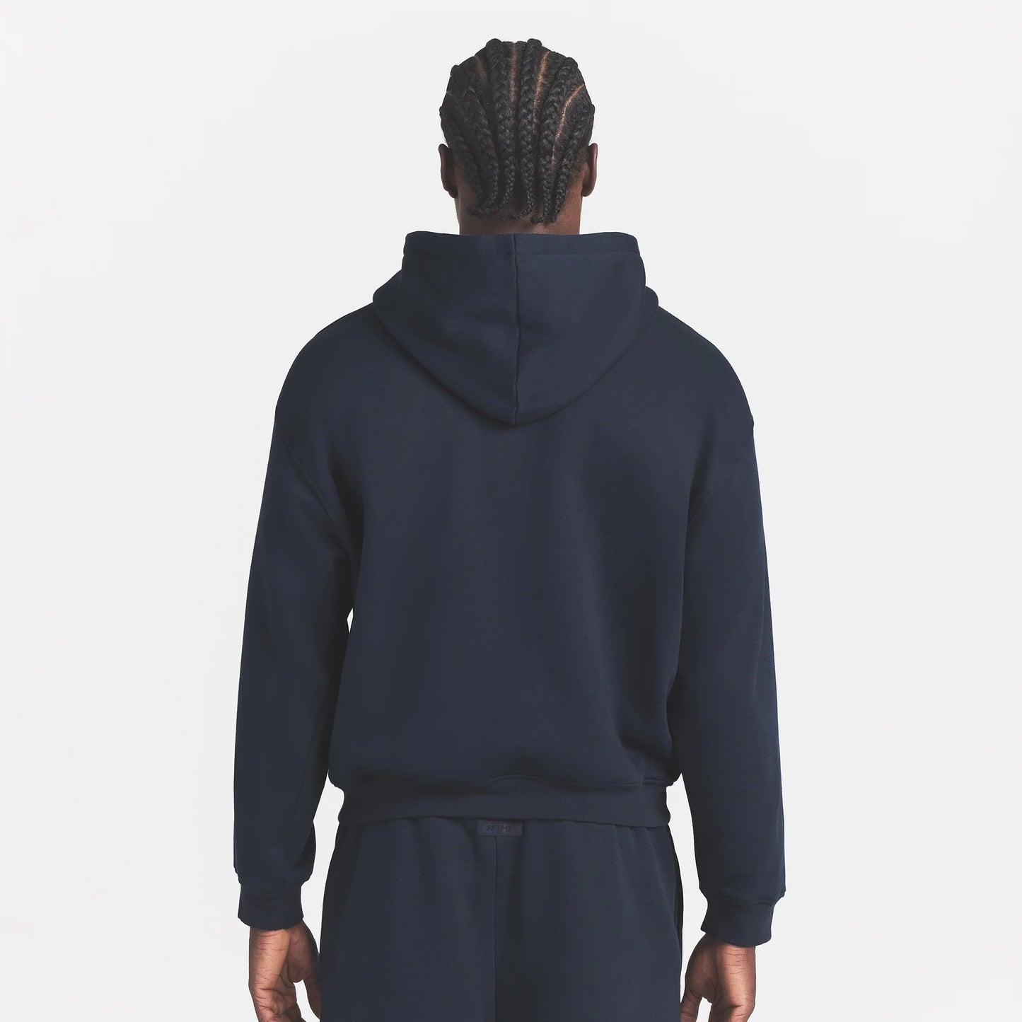 FLEECE LOUNGE MENS RELAXED ZIP UP HOODIE | NAVY