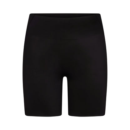 NikeSKIMS SATIN SHINE BONDED WAIST 7" BIKER SHORT | OBSIDIAN