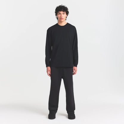 HEAVYWEIGHT COTTON MENS RELAXED LONG SLEEVE T-SHIRT | OBSIDIAN