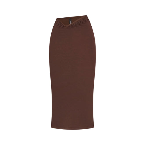 VETTESE X SKIMS SHEER MODAL MIDI SKIRT  | COCOA