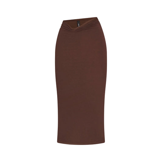 VETTESE X SKIMS SHEER MODAL MIDI SKIRT  | COCOA