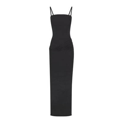 VETTESE X SKIMS SHEER MODAL LONG DRESS | ONYX
