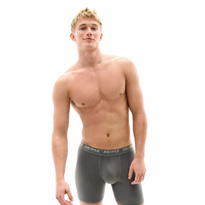 SKIMS STRETCH MENS 5" BOXER BRIEF | GUNMETAL