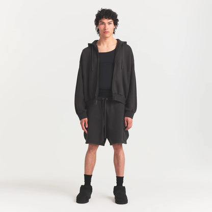 HEAVYWEIGHT FLEECE MENS CARGO SHORT | WASHED ONYX
