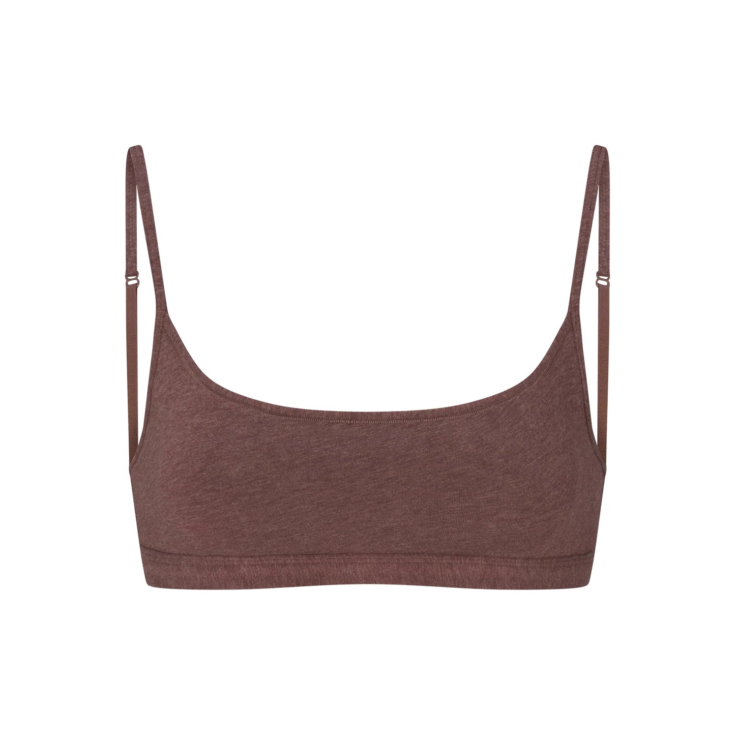 EVERYDAY COTTON SCOOP BRALETTE | COCOA HEATHER