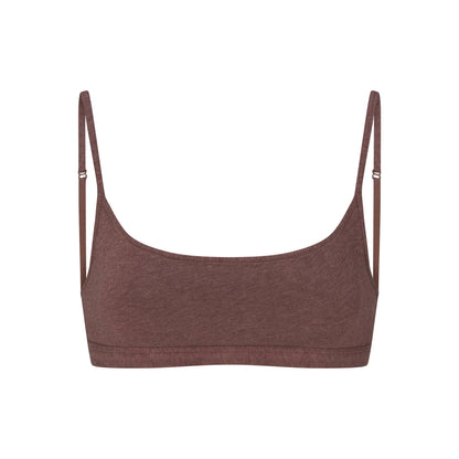 EVERYDAY COTTON SCOOP BRALETTE | COCOA HEATHER