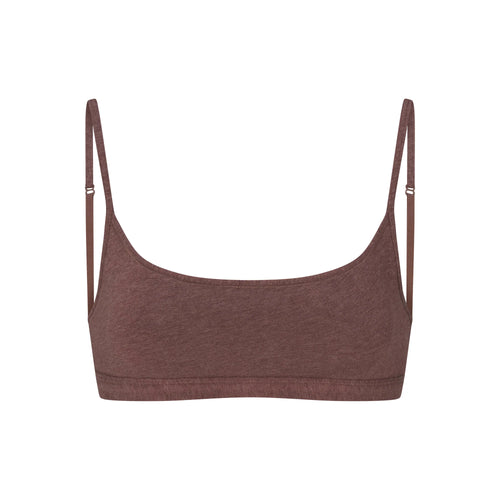 EVERYDAY COTTON SCOOP BRALETTE | COCOA HEATHER