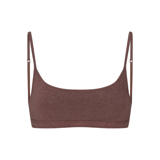 EVERYDAY COTTON SCOOP BRALETTE | COCOA HEATHER