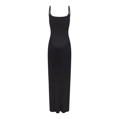 FITS EVERYBODY MATERNITY LONG SLIP DRESS | ONYX