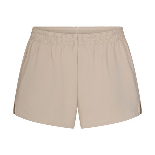 COTTON JERSEY LOOSE SHORT | STONE