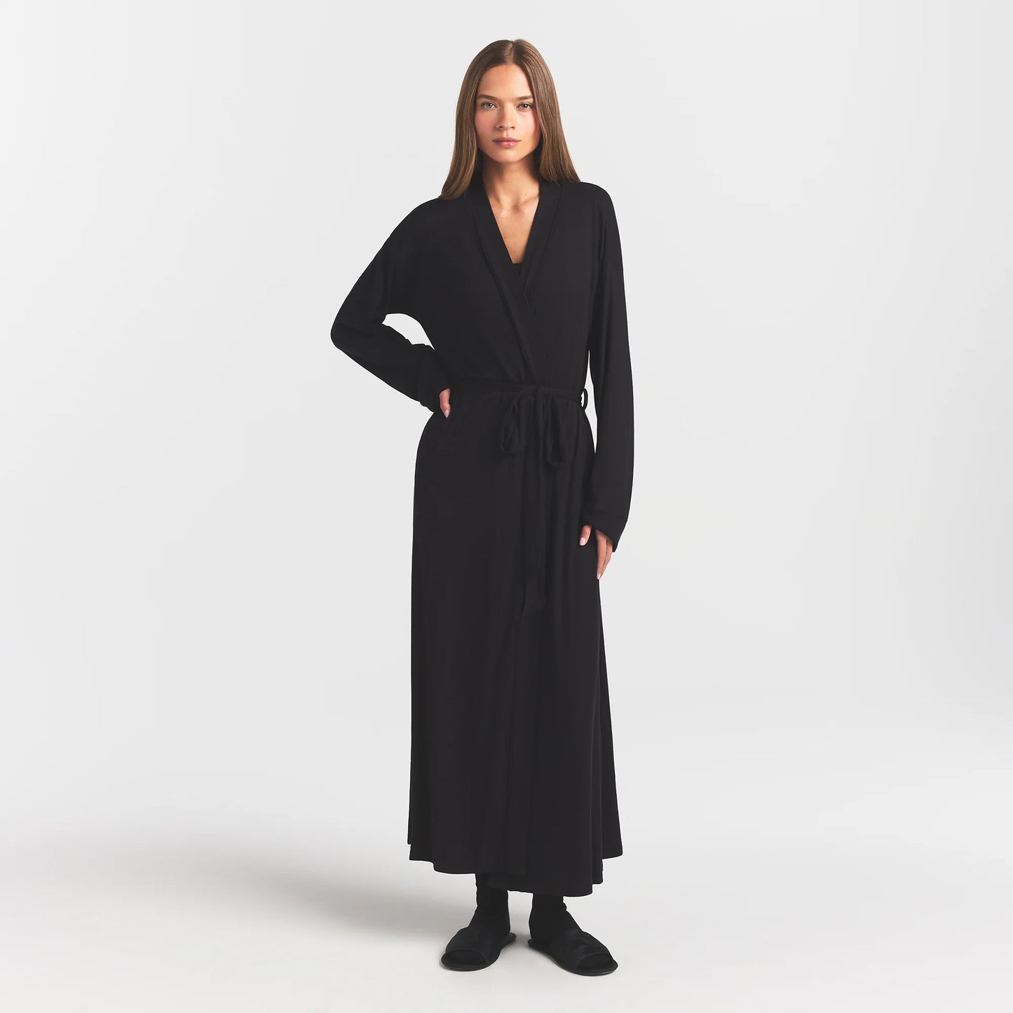 SOFT LOUNGE LONG ROBE | ONYX