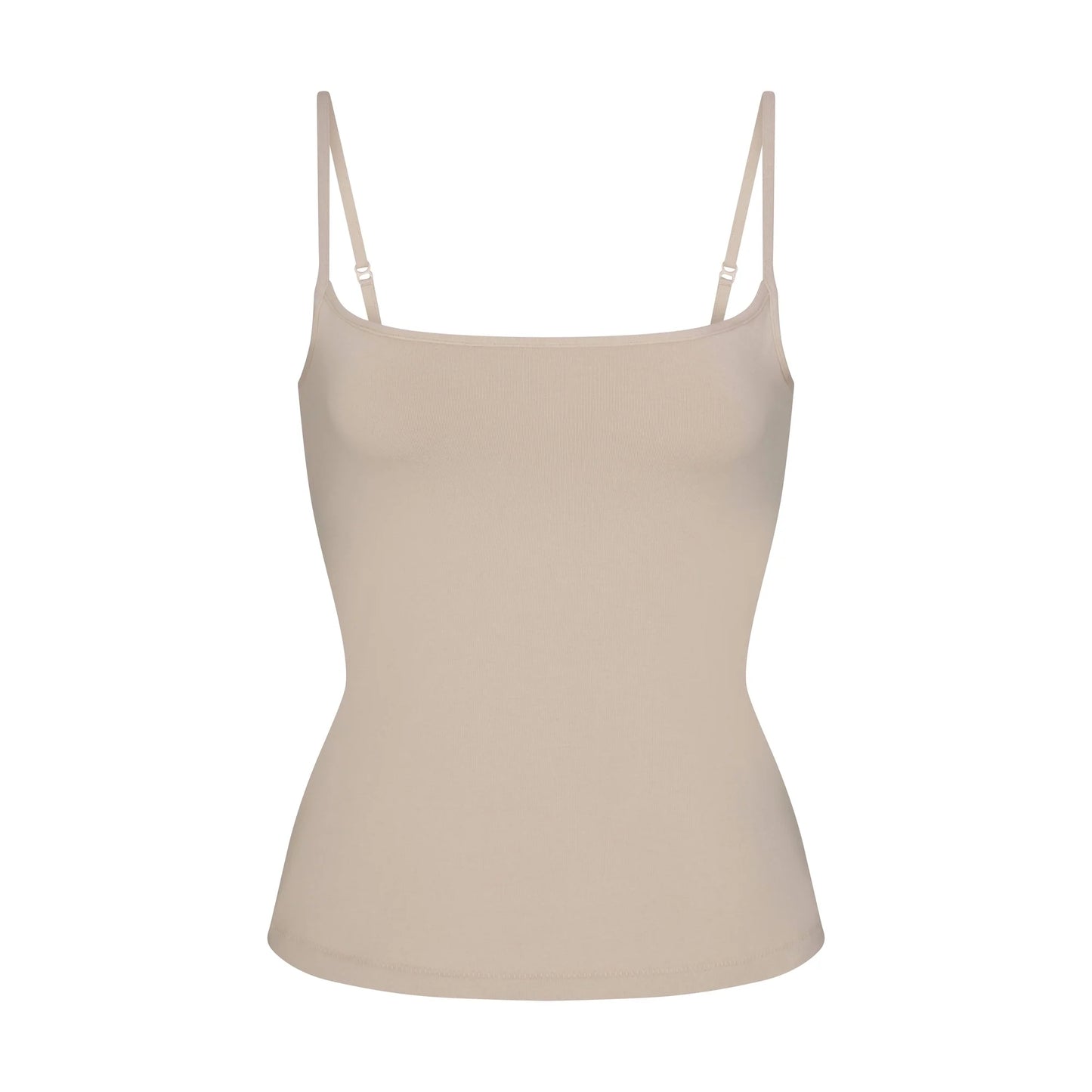 COTTON JERSEY SCOOP NECK CAMI | STONE