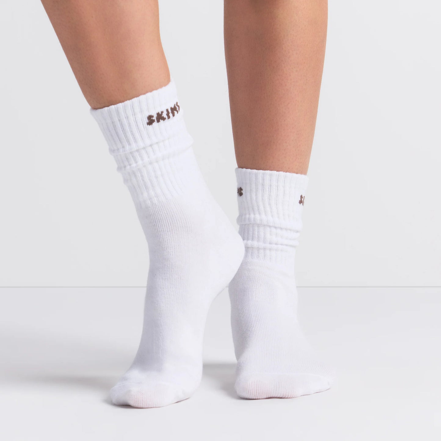 RIBBED CREW LOGO SOCK 3-PACK | SNOW
