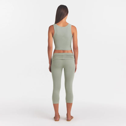 COTTON JERSEY FOLDOVER CAPRI | MINERAL