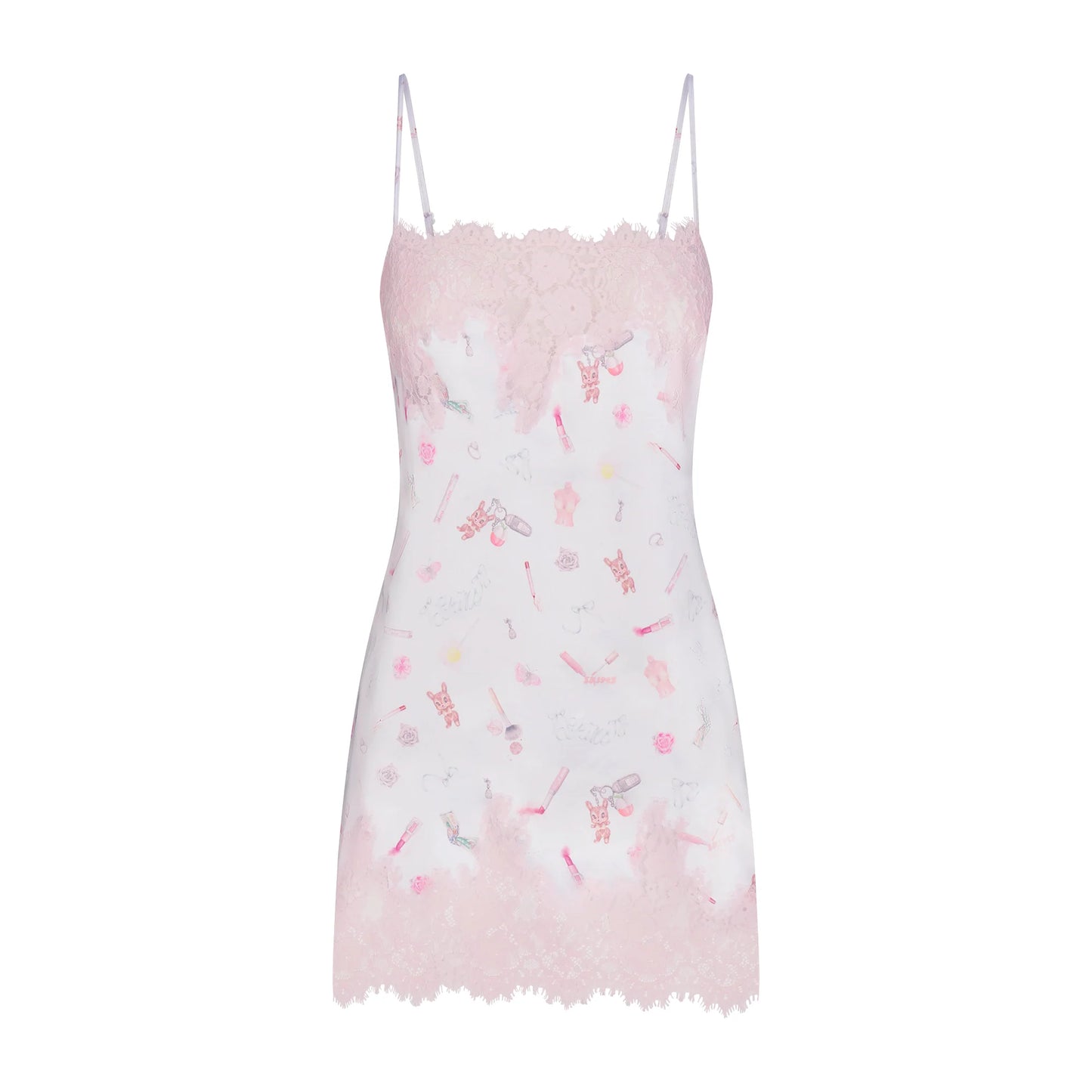 LIGHTWEIGHT SATIN MINI SLIP DRESS | SNOW ESSENTIALS BAG
